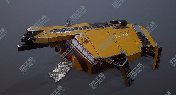 images/goods_img/20210312/3D Sci-Fi Cargo Spaceship Animated model/3.jpg